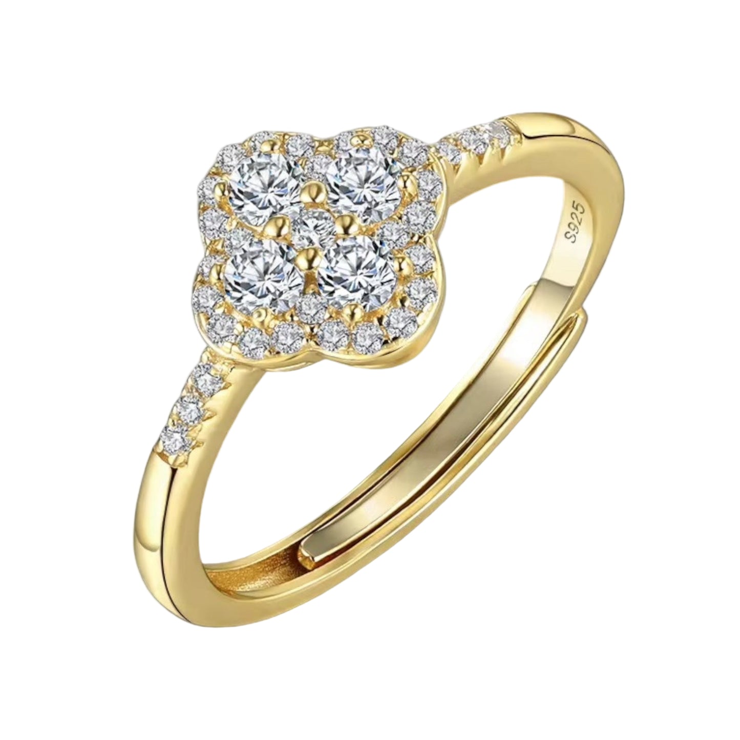 Monserrat Adjustable Ring – 925 Sterling Silver, 14k Gold or Rhodium Plated with 8A Premium Cubic Zirconia