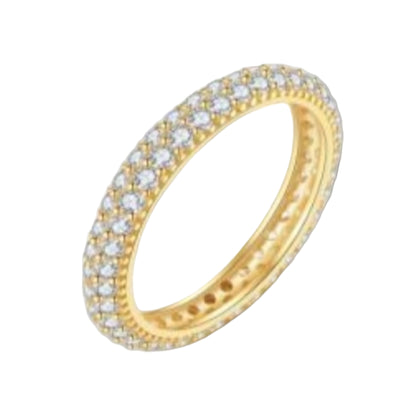 Naira Ring – 925 Sterling Silver, 14k Gold or Rhodium Plated with 4A Clear Cubic Zirconia