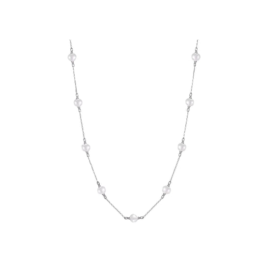 Sahar Necklace – 925 Sterling Silver, 14k Gold or Rhodium Plated with Freshwater Pearl